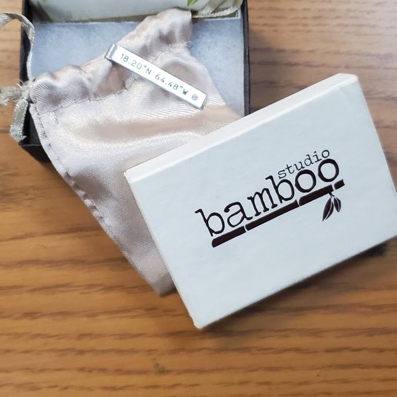 Bamboo Studios St. John Virgin Islands Diamond Encrusted Tie Tack - Picture 3 of 5